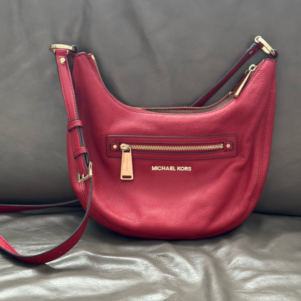 Michael Kors Red Leather Women's Bag